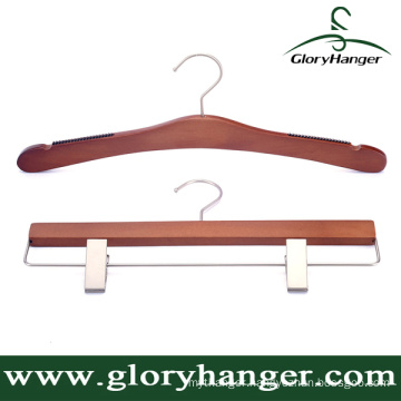 Hanger Manufacturer Cherry Wooden Suit Hanger for Clothing